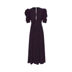 Rotate Birger Christensen Jacquard Midi Dress Black Print88189 nobg