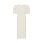 Rotate Birger Christensen Jacquard Midi Puffy Dress Egret23827 nobg