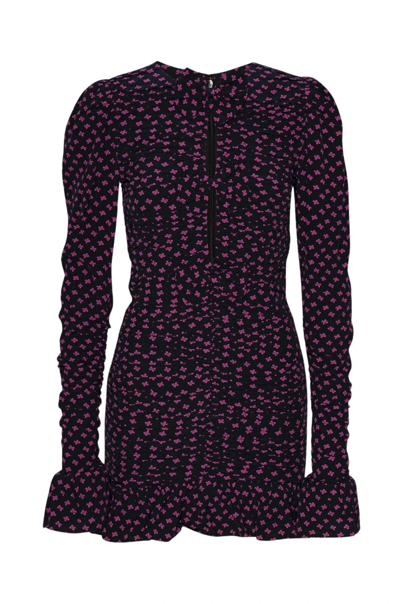 Rotate Birger Christensen Jacquard Mini Dress Black Print22282 nobg Rotate Birger Christensen Jacquard Mini Dress Black Print22282 nobg