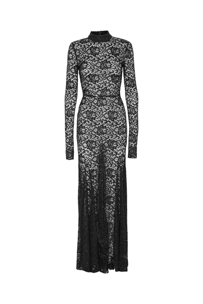 Rotate Birger Christensen Lace Maxi Train Dress Black70097 nobg Rotate Birger Christensen Lace Maxi Train Dress Black70097 nobg