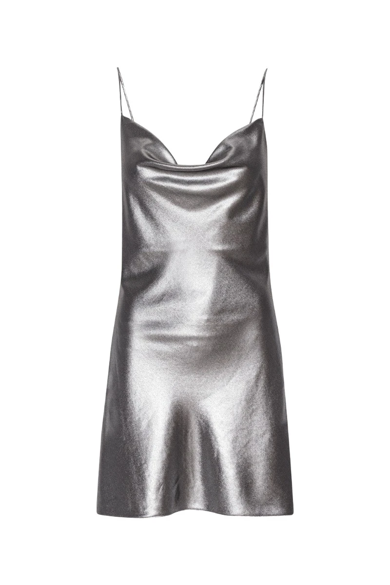 Rotate Birger Christensen Metallic Mini Slip Dress Silver43460 nobg Rotate Birger Christensen Metallic Mini Slip Dress Silver43460 nobg