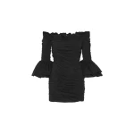 Rotate Birger Christensen Ruffle Mini Dress Black32324 nobg