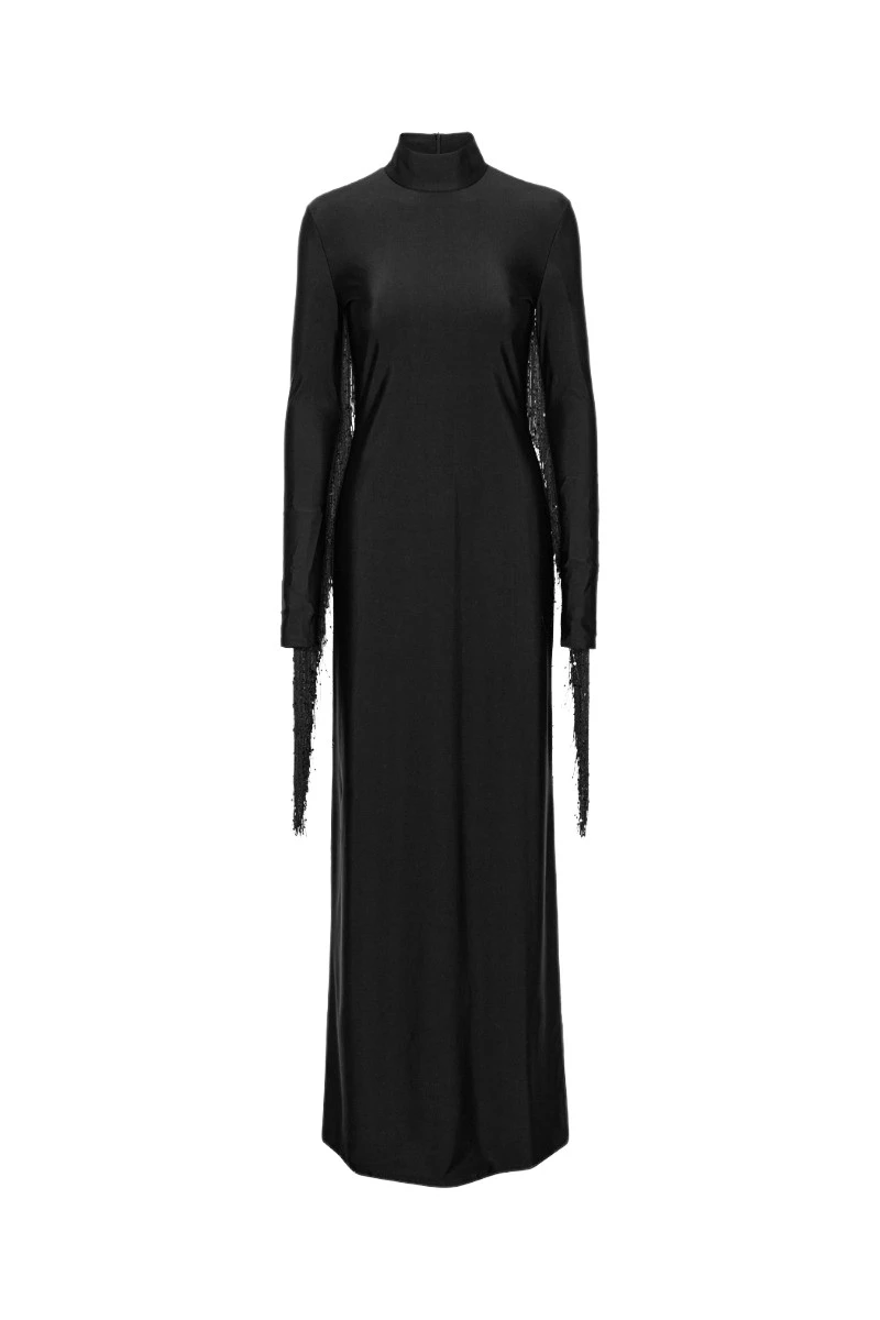 Rotate Birger Christensen Sequin Fringe Ls Dress Black76160 nobg Rotate Birger Christensen Sequin Fringe Ls Dress Black76160 nobg