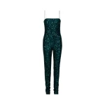 Rotate Birger Christensen Sequins Bodysuit Teal36114 nobg