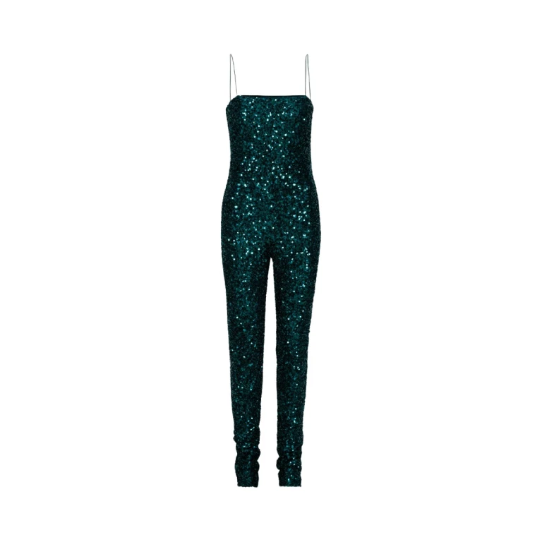 Rotate Birger Christensen Sequins Bodysuit Teal36114 nobg