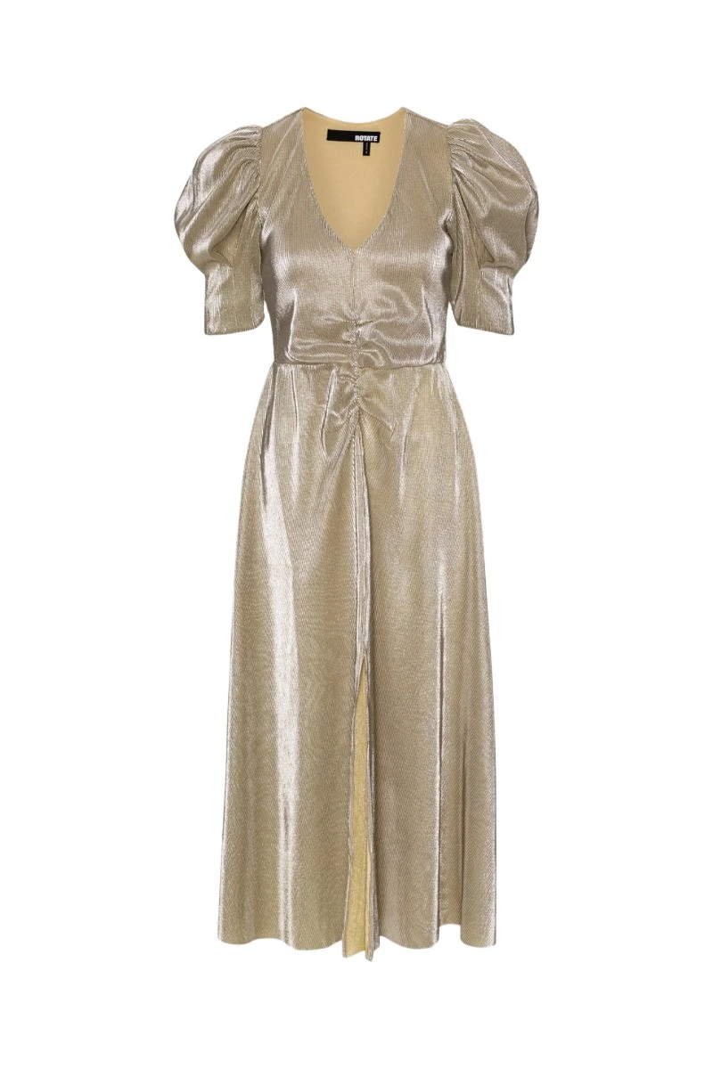 Rotate Birger Christensen Small Plisse Slit Dress Beige83921 nobg Rotate Birger Christensen Small Plisse Slit Dress Beige83921 nobg