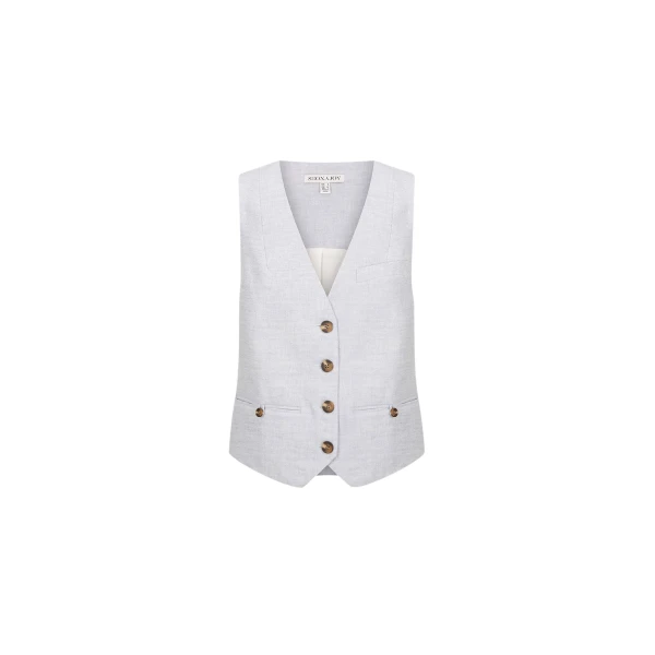 Shona Joy Brisa Oversized Tailored Vest Ice Blue61902 nobg