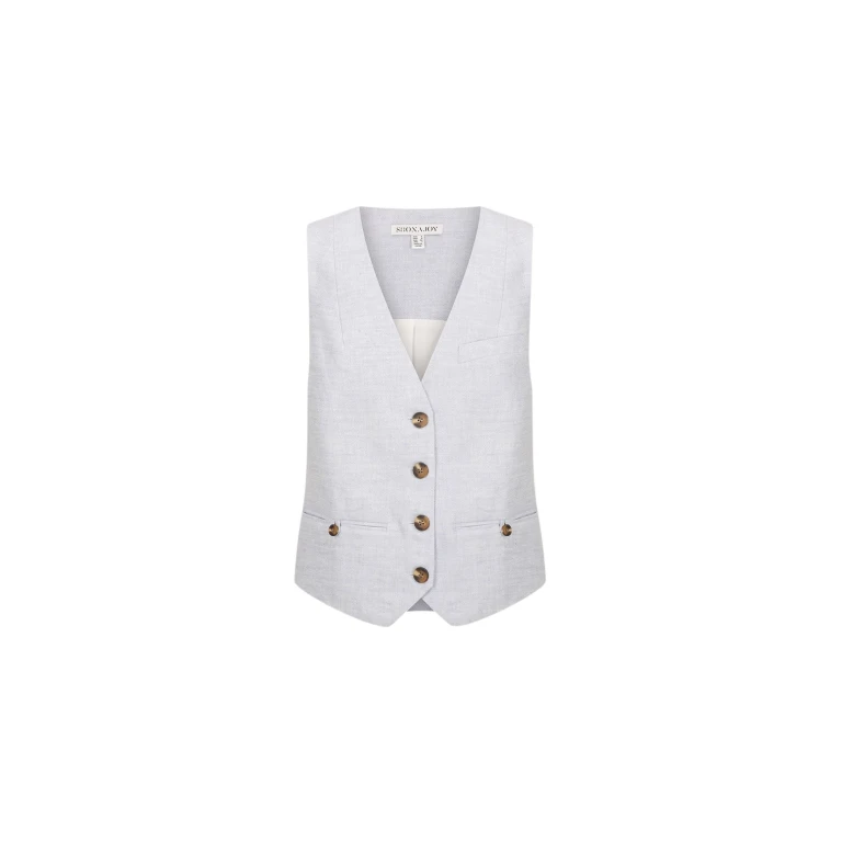 Shona Joy Brisa Oversized Tailored Vest Ice Blue61902 nobg