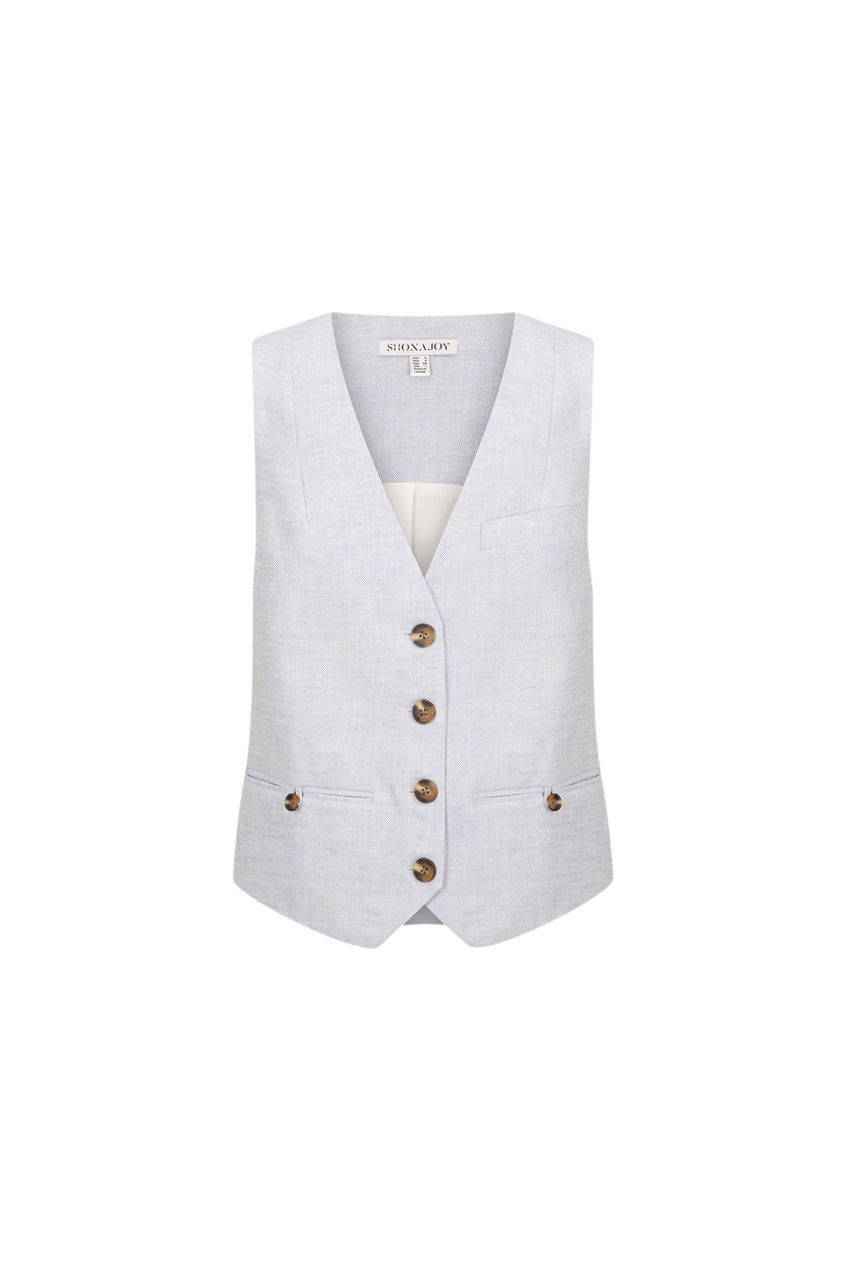 Shona Joy Brisa Oversized Tailored Vest – Ice Blue