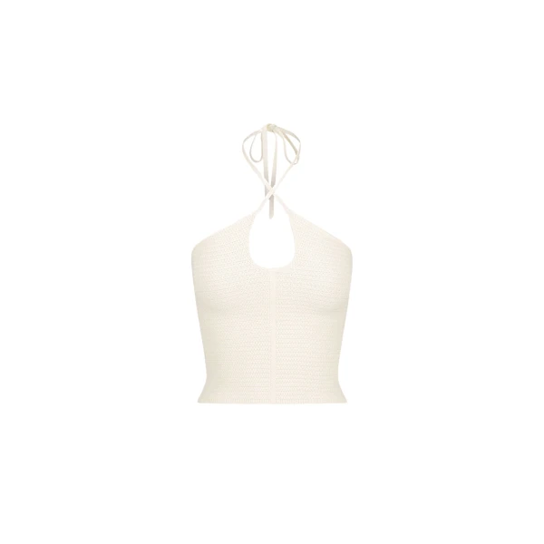 Shona Joy Eve Cross Front Top Coconut77319 nobg