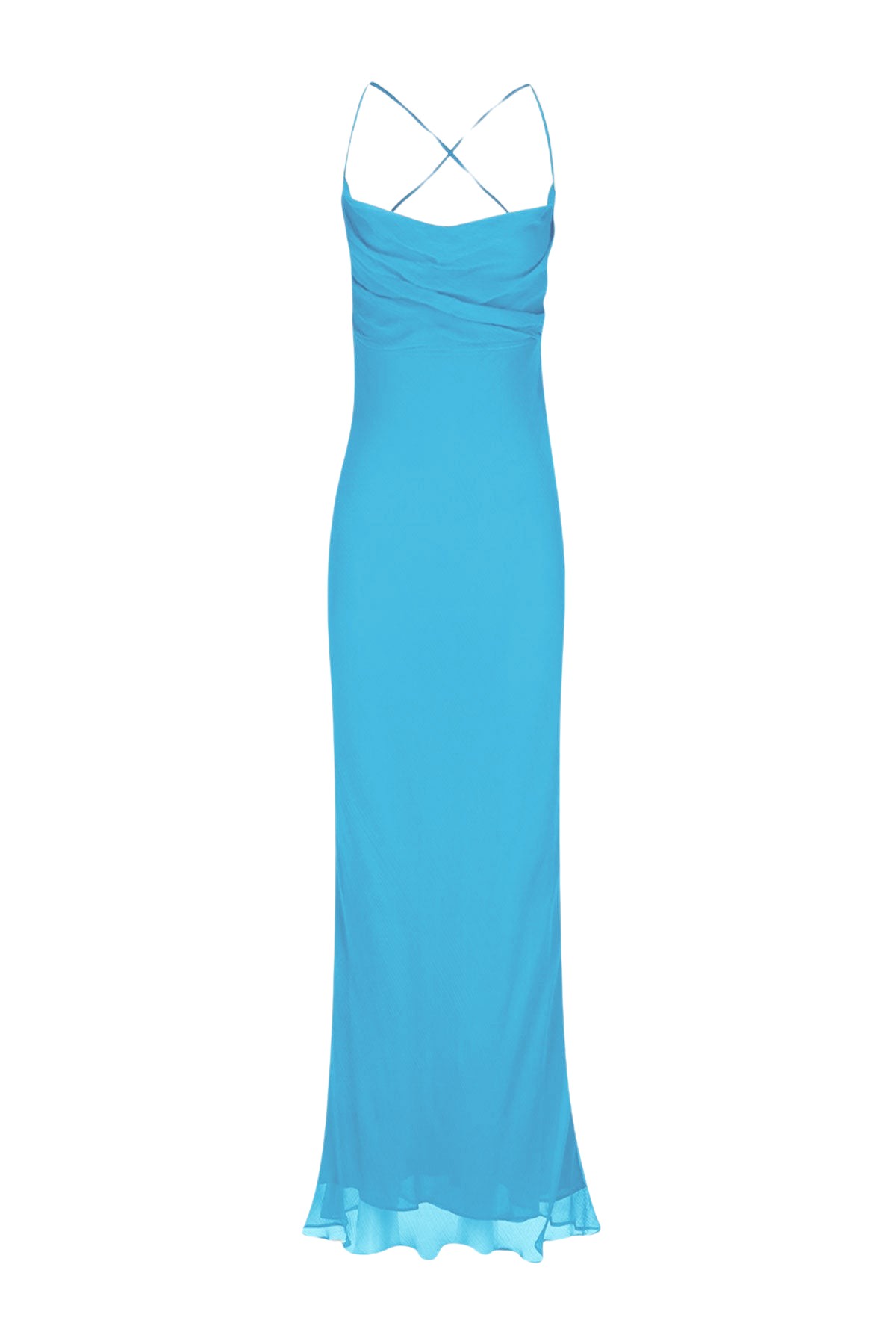 Shona Joy Margot Lace Back Bias Maxi Dress – Aqua