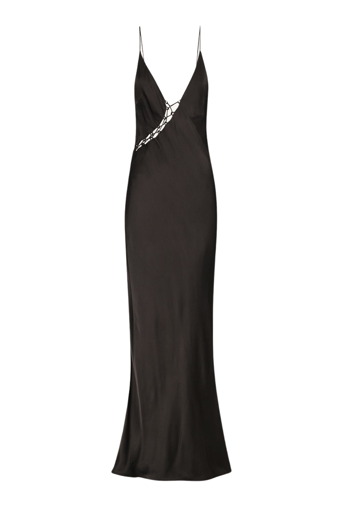 Shona Joy Mia Lace Up Maxi Dress – Black