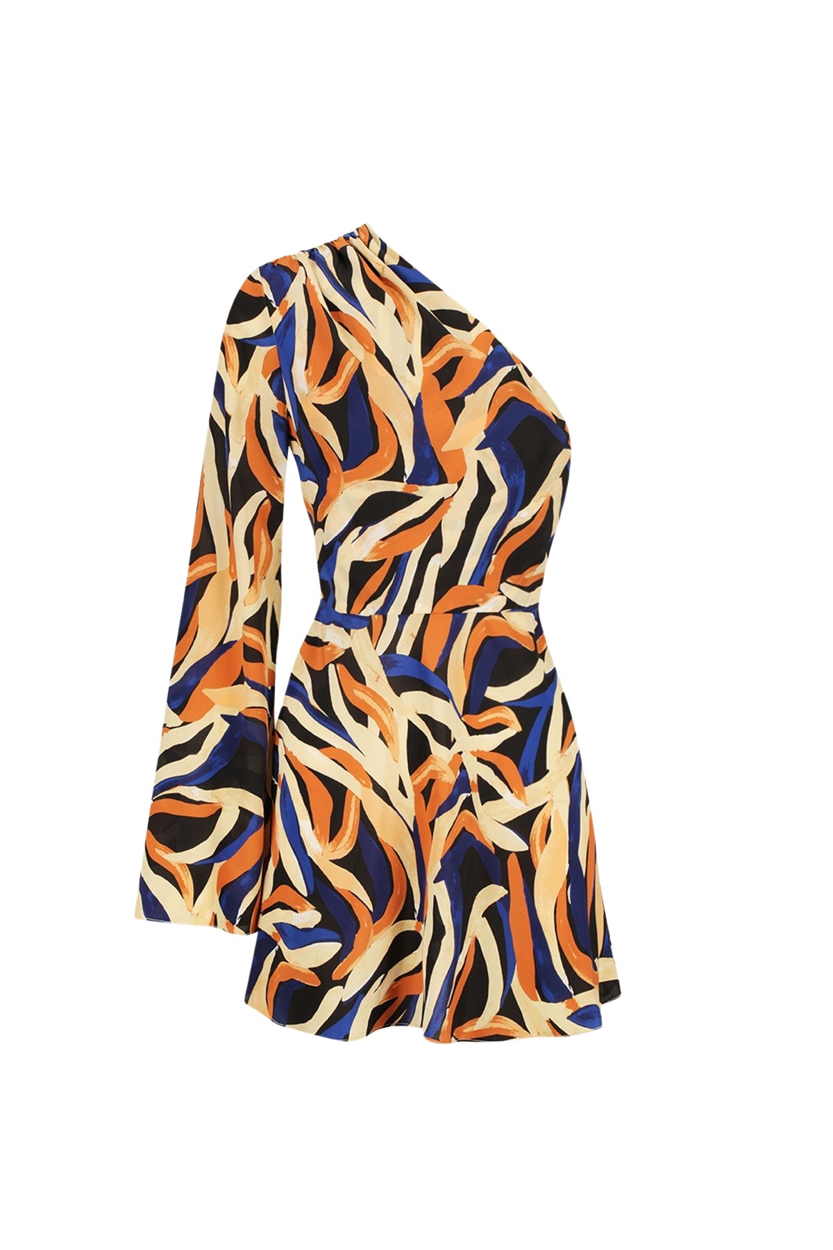 Shona Joy Palma Silk One Shoulder Mini Dress
