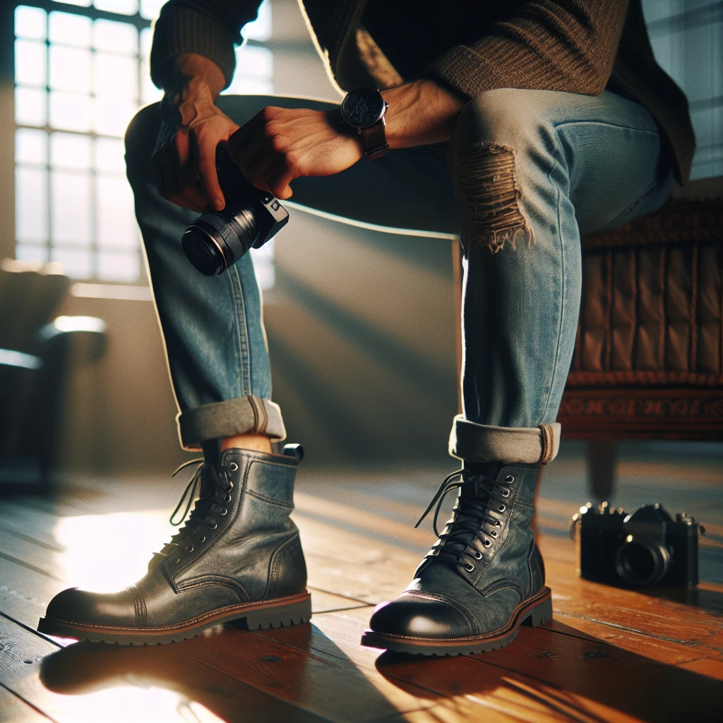 how to wear boots with jeans men no laces