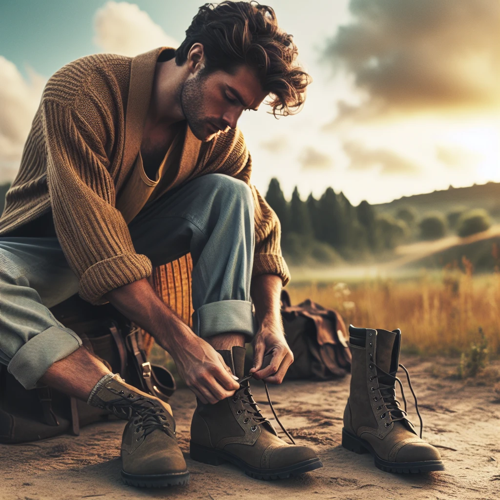 how to wear laceup boots men