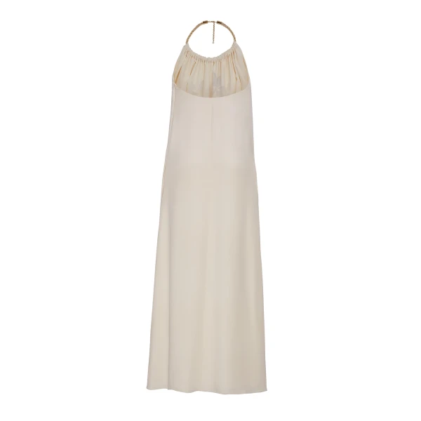 Halter Dress In Printed Crepe - Image 5