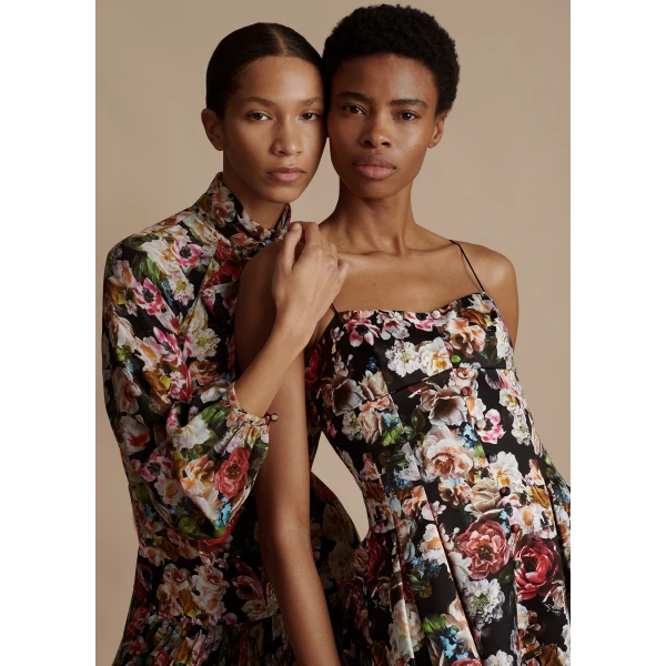 Rickie Dress In Printed Duchess - Image 5