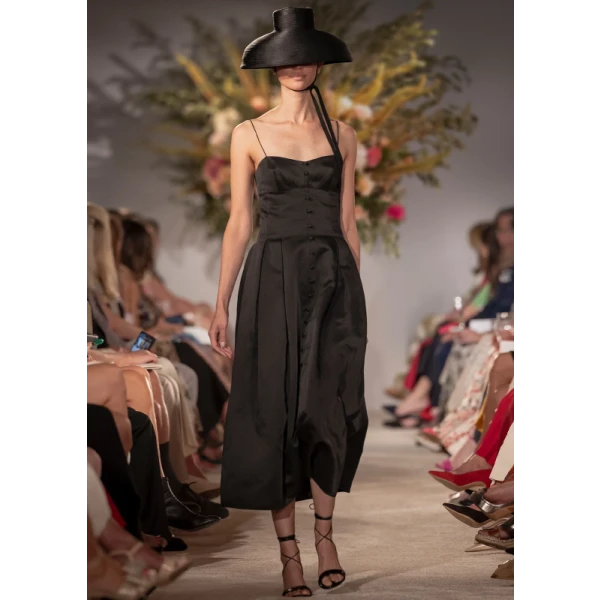 Rickie Dress In Satin Suiting - Image 5