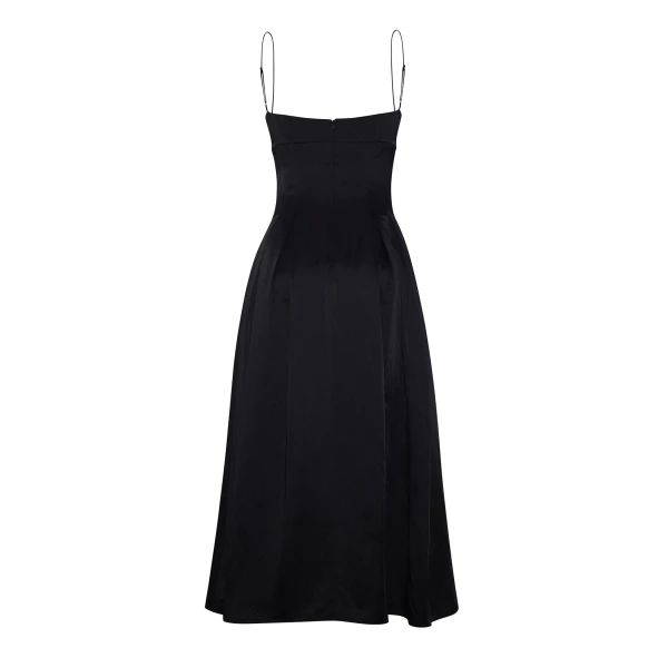 Rickie Dress In Satin Suiting - Image 6