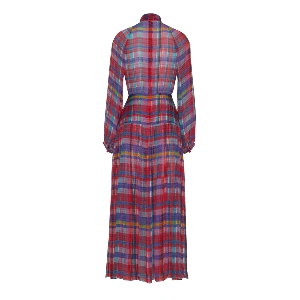 Sigrid Dress In Madras Chiffon - Image 6