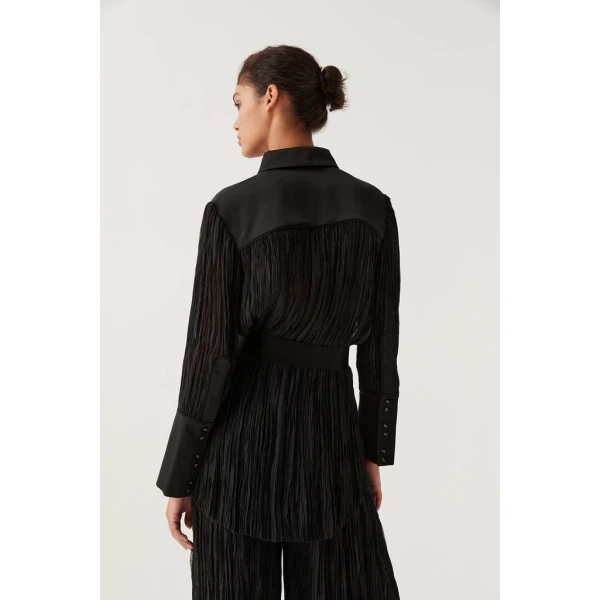 Aerial Oversized Pleated Shirt - Image 6