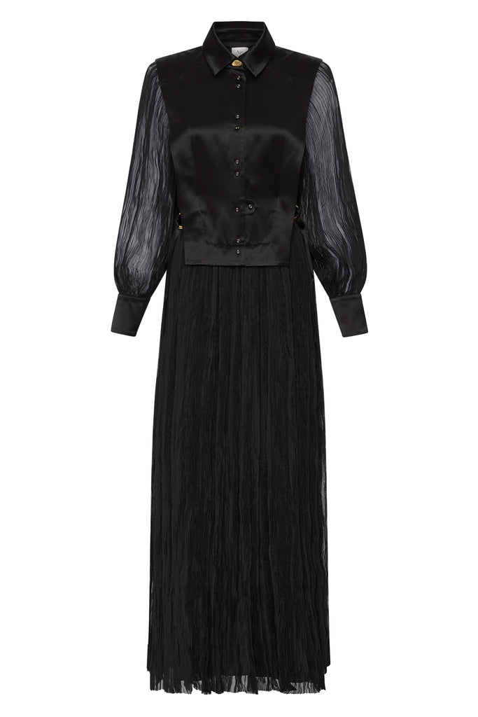 Aje Aeriel Bib Front Maxi Dress
