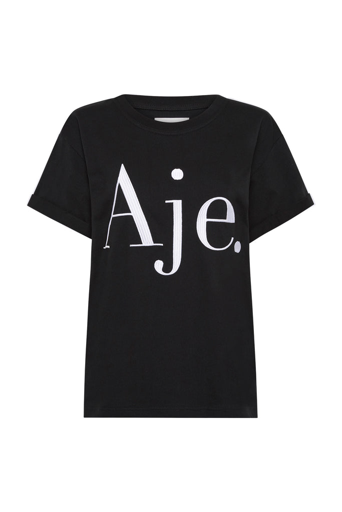 Aje Alice Embroidered Logo Tee Top