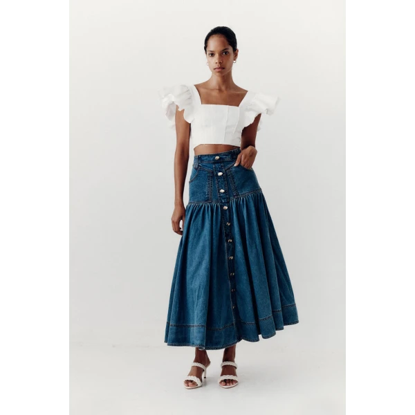 Belmond Denim Midi Skirt - Image 6
