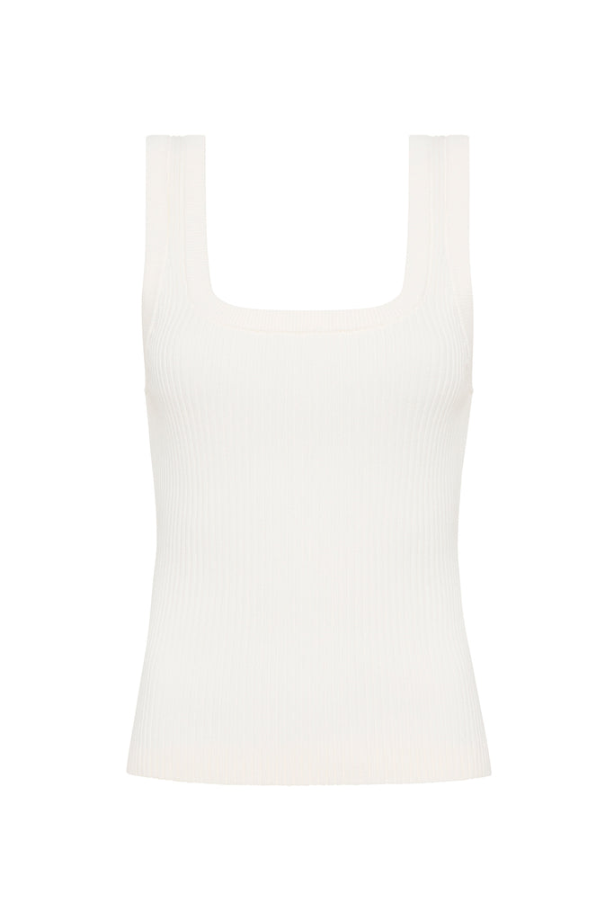 Aje Bronte Scoop Neck Rib Tank Top