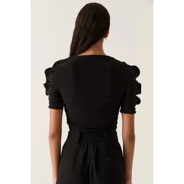 Elixir Gathered Jersey Top - Image 6