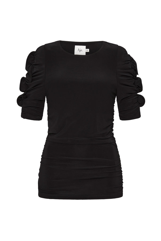 Aje Elixir Gathered Jersey Top