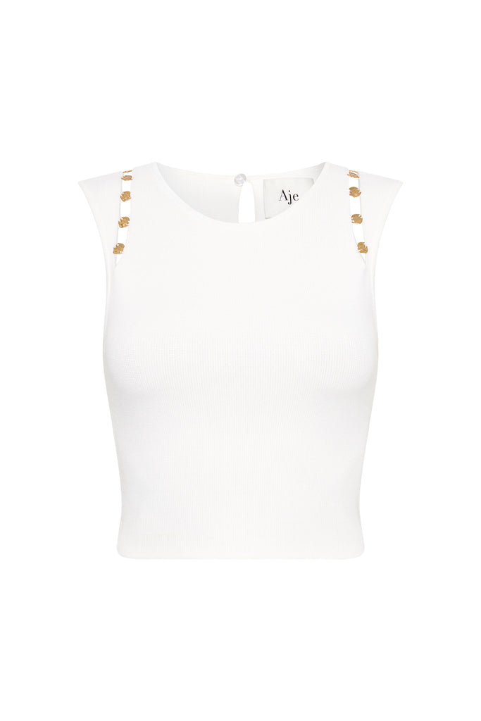Aje Juniper Trinket Knit Top