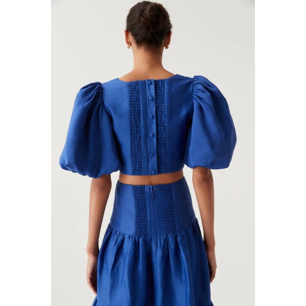 Reverb Puff Sleeve Cropped Top - Image 6
