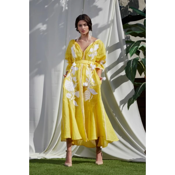 Eden Yellow Maxi Dress - Image 9