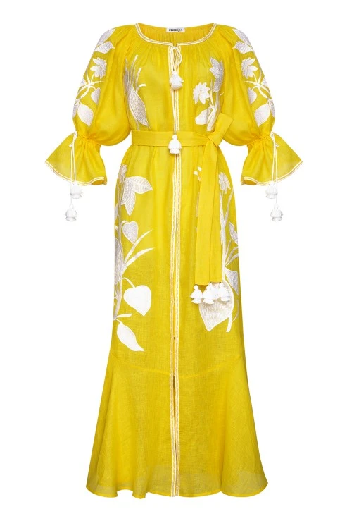 Foberini Eden Yellow Maxi Dress Foberini Eden Yellow Maxi Dress