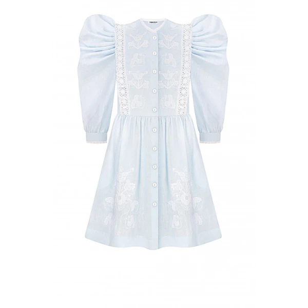 Foberini Family Tree Blue Mini Dress