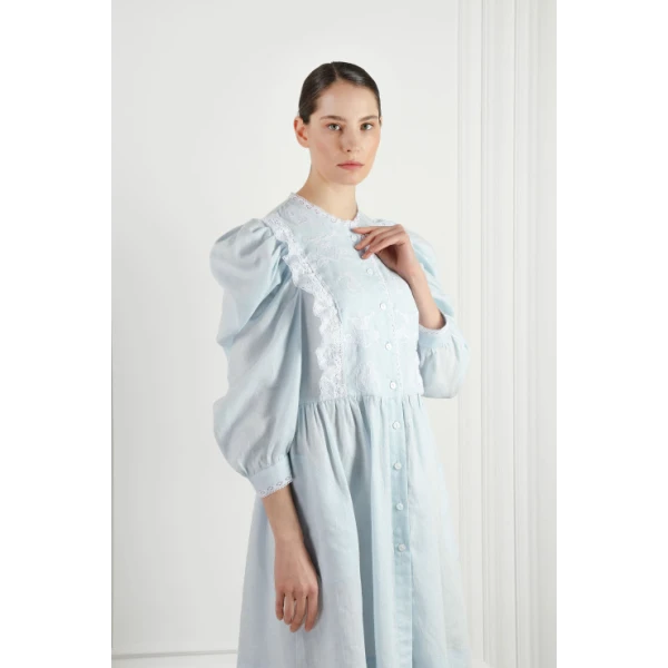 Family Tree Blue Mini Dress - Image 8