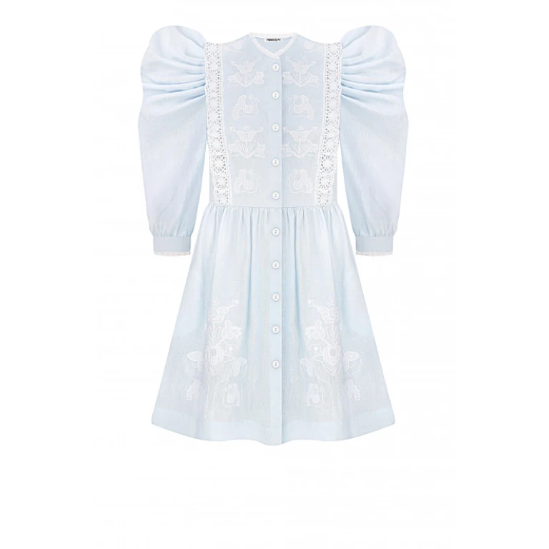 Foberini Family Tree Blue Mini Dress
