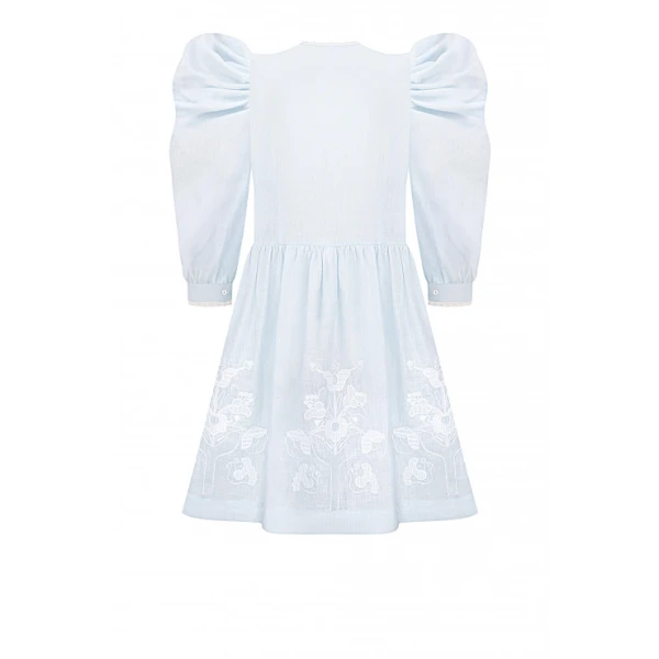 Family Tree Blue Mini Dress - Image 9