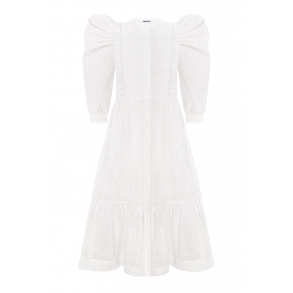 Foberini Family Tree White Midi Dress