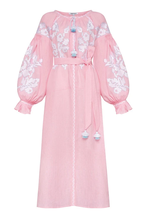 Foberini Zarina Pink Midi Dress Foberini Zarina Pink Midi Dress