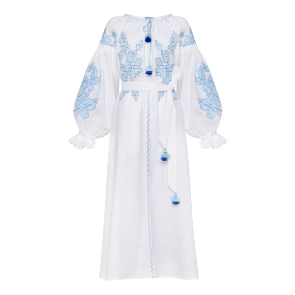 Foberini Zarina White Midi Dress