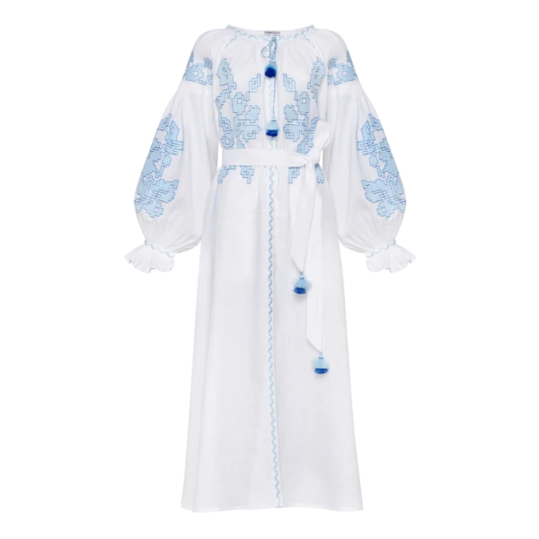Foberini Zarina White Midi Dress