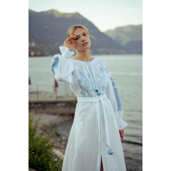 Zarina White Midi Dress - Image 8