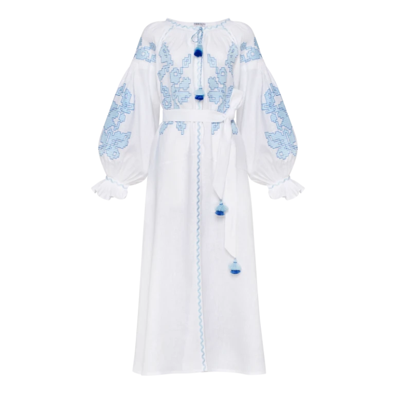 Foberini Zarina White Midi Dress