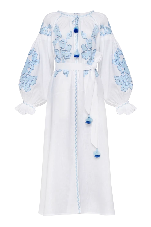 Foberini Zarina White Midi Dress Foberini Zarina White Midi Dress
