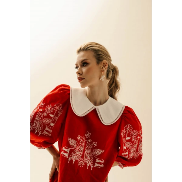 Zozulya Red Maxi Dress - Image 8
