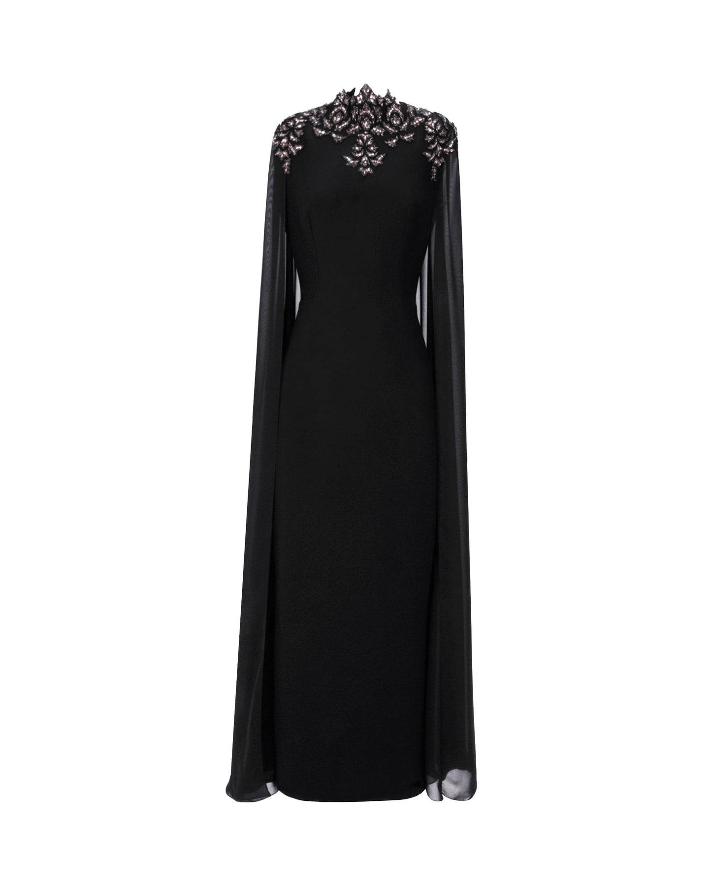 Gemy Maalouf Embellished High-Collar Dress