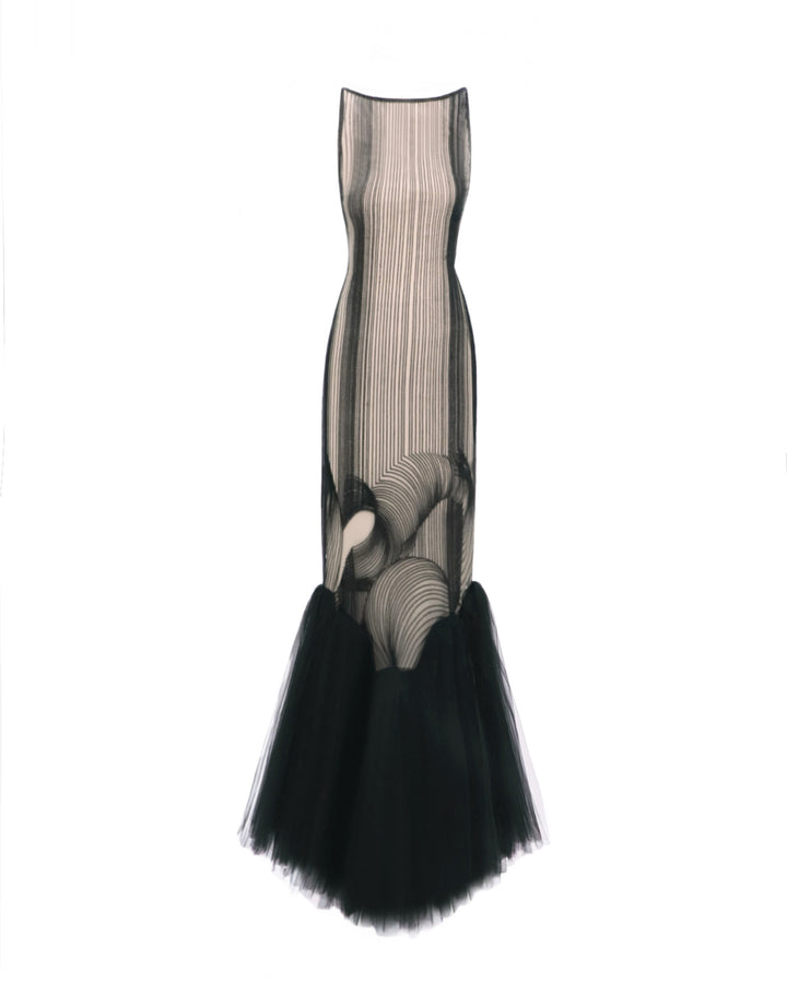 Gemy Maalouf Embroidered Pattern Slim-Cut Dress