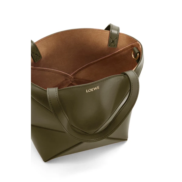 Mini Puzzle Fold Tote in shiny calfskin - Image 11